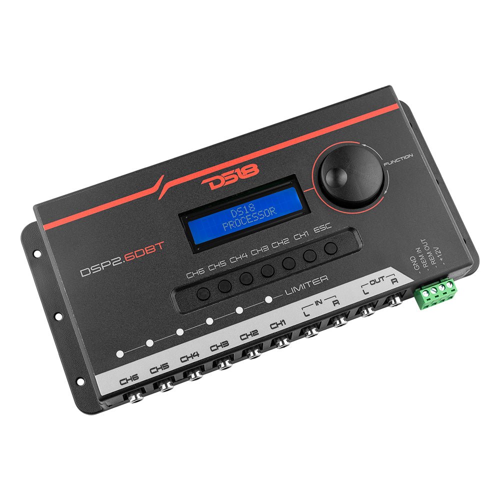 2-Channel In and 6-Channel Out Digital Sound Processor (DSP) with Bluetooth and LCD Screen - DS18