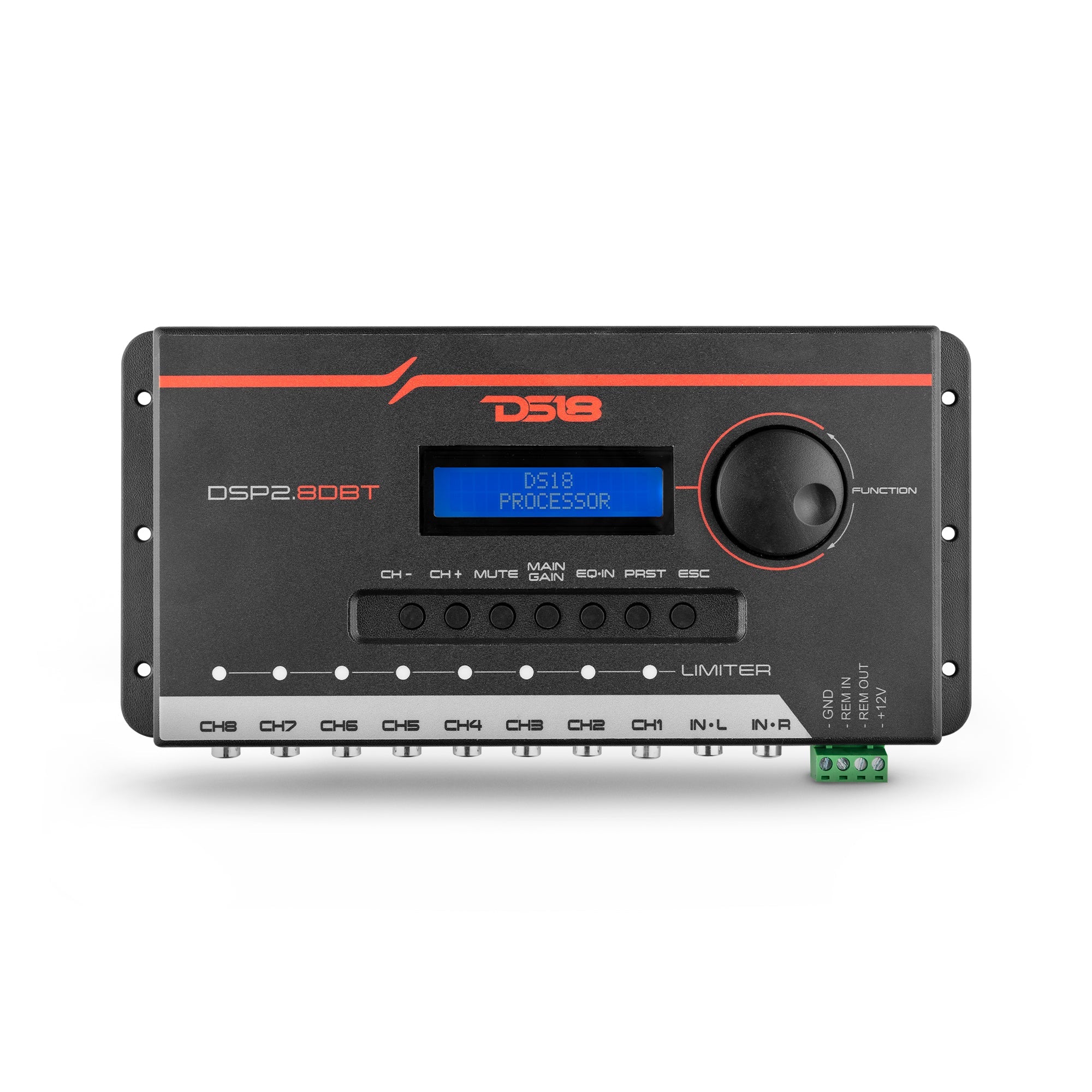 2-Channel In and 8-Channel Out Digital Sound Processor (DSP) with Bluetooth and LCD Screen - DS18