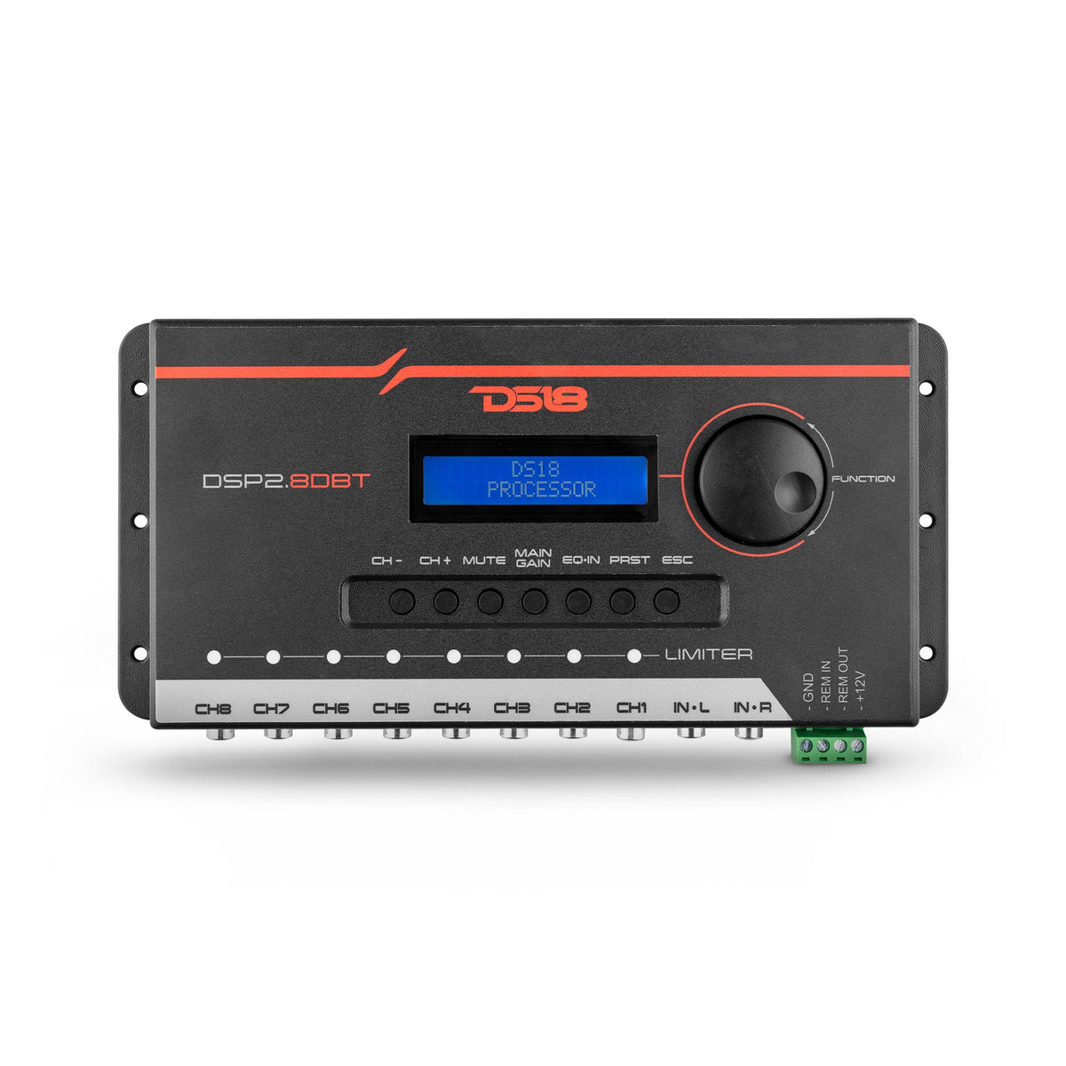 2-Channel In and 8-Channel Out Digital Sound Processor (DSP) with Bluetooth and LCD Screen - DS18