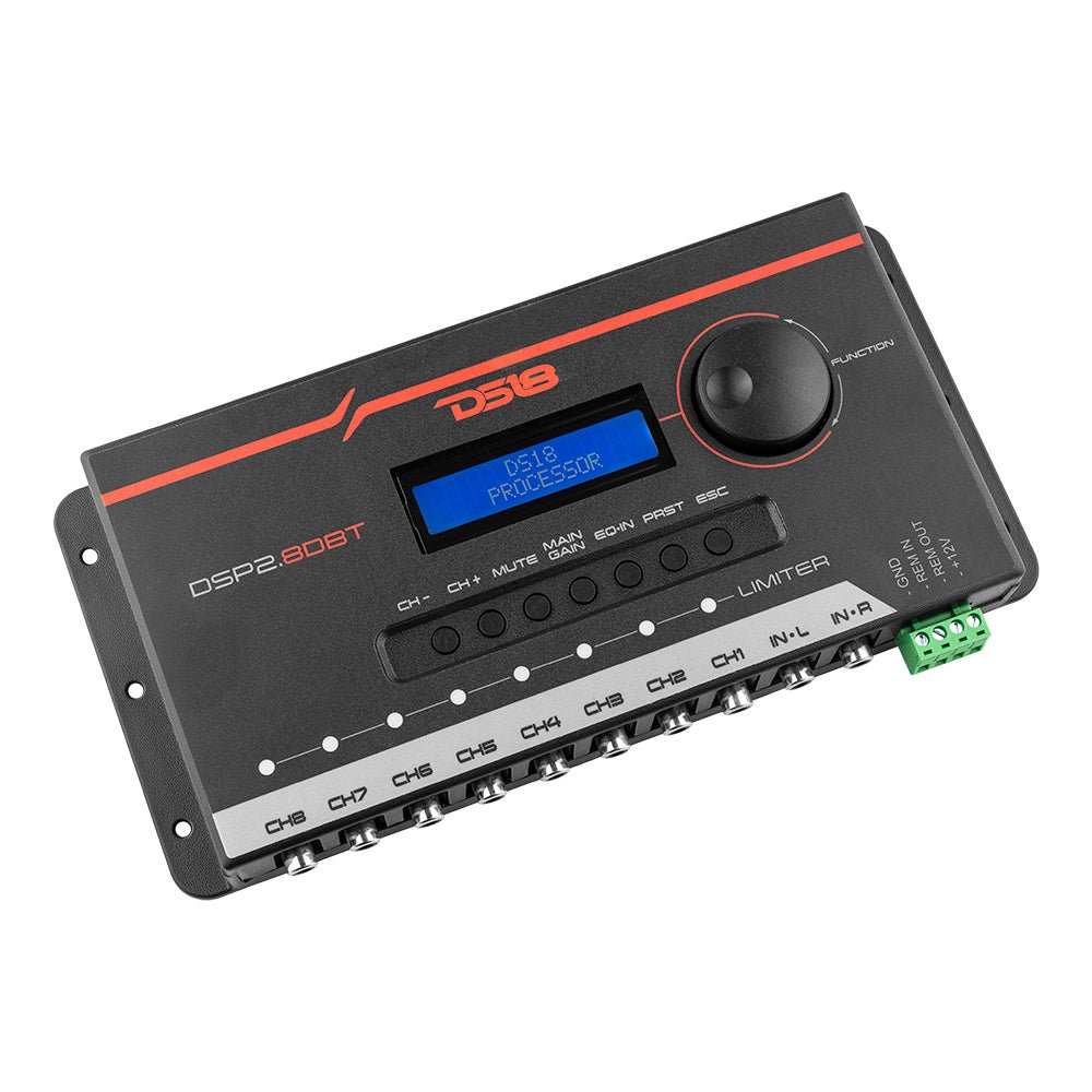 2-Channel In and 8-Channel Out Digital Sound Processor (DSP) with Bluetooth and LCD Screen - DS18