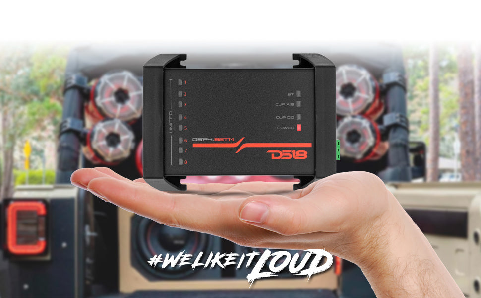 4-Channel In and 8-Channel Out Digital Sound Processor (DSP) with Bluetooth - DS18