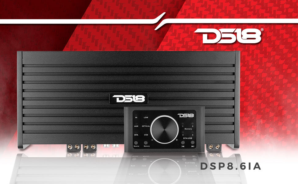 DS18 DSP8.6iA 6-Channel Car Amplifier with 8-Channel Digital Sound Processor - DS18