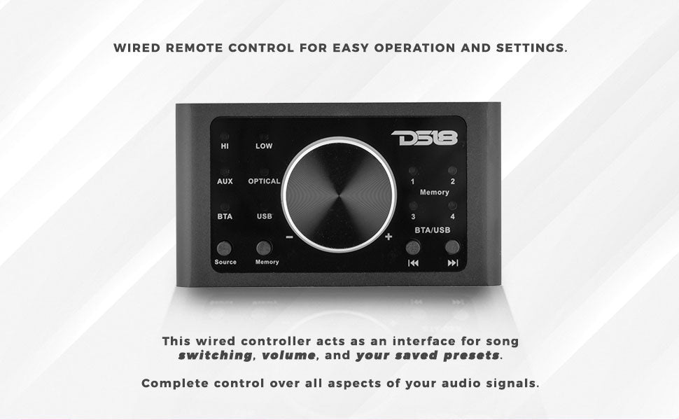 DS18 DSP8.6iA 6-Channel Car Amplifier with 8-Channel Digital Sound Processor - DS18