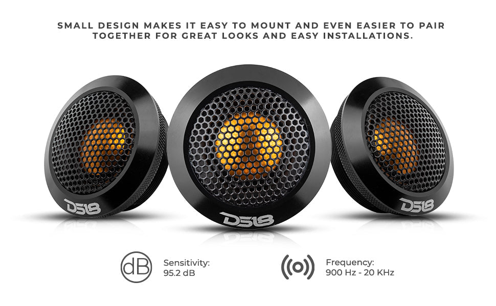 2.2" Dome Neodymium Tweeter with Aluminum Body 30 Watts 1" Titanium 4-Ohm Vc - DS18