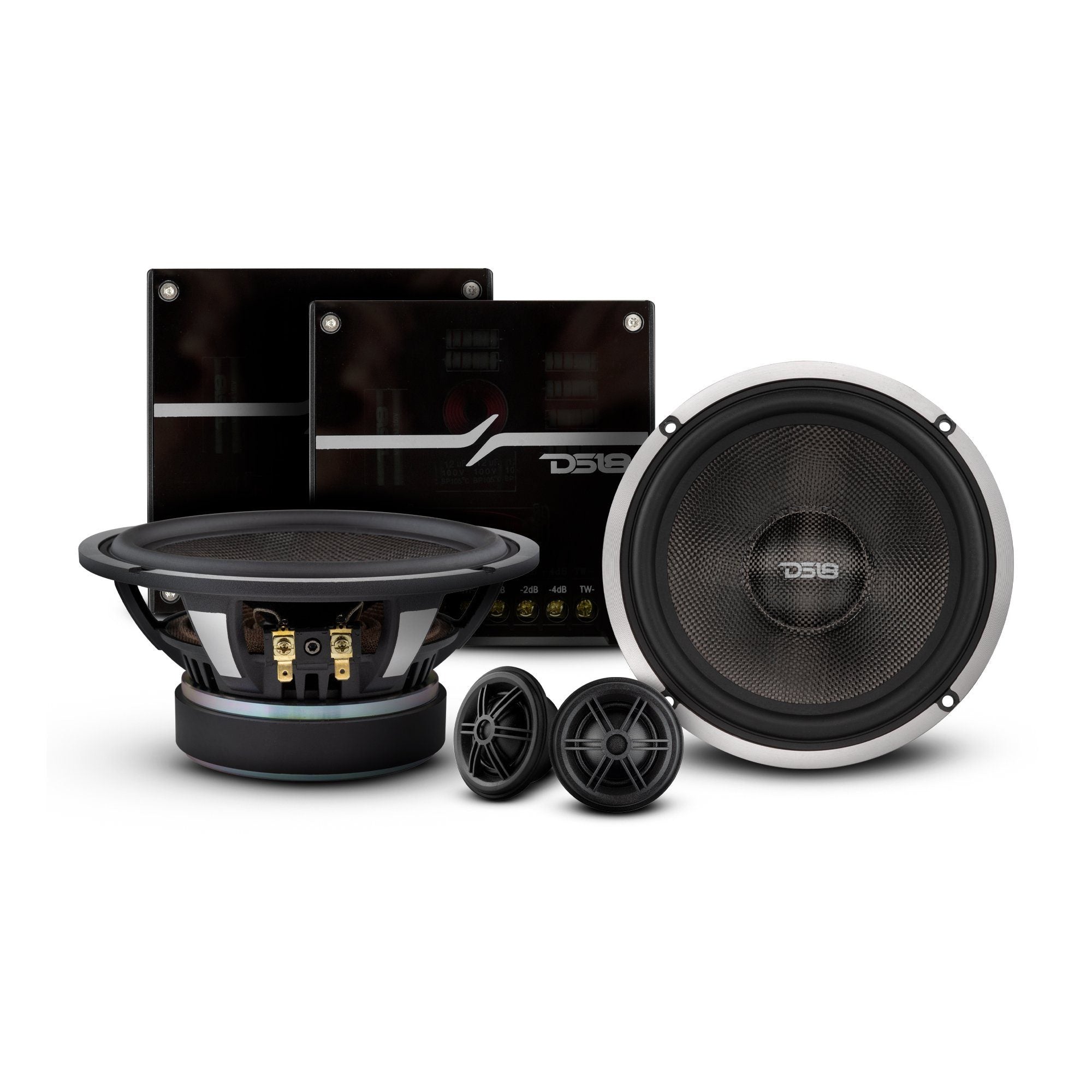 DX 6.5" 2- Way Component Speaker System With Kevlar Cone 230 Watts Rms 4-Ohm - DS18
