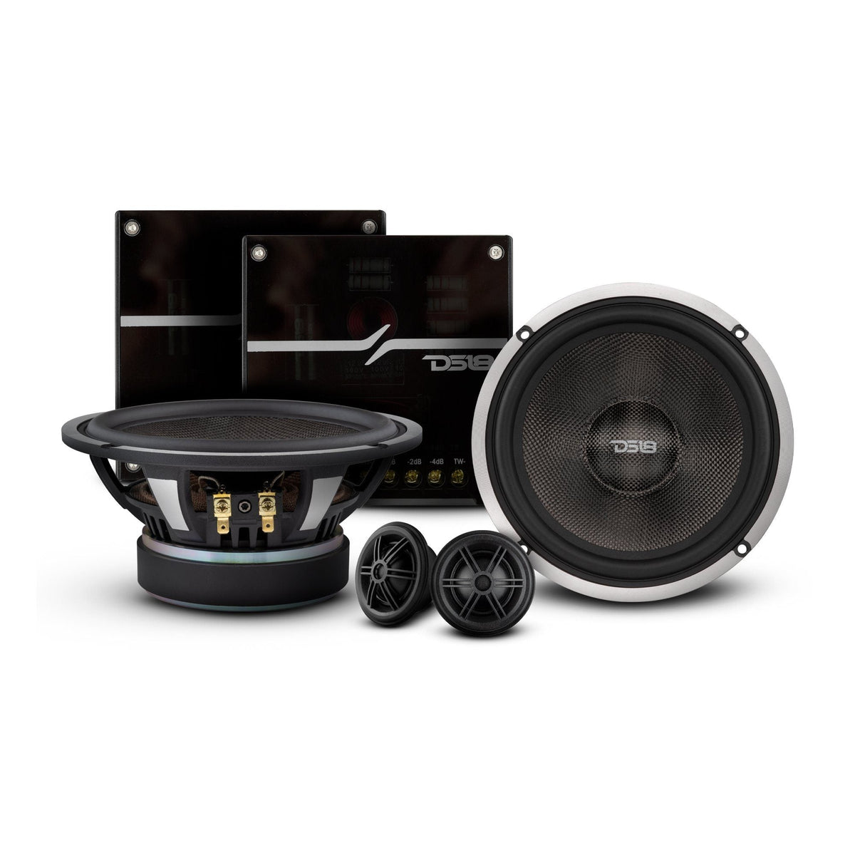 DX 6.5" 2- Way Component Speaker System With Kevlar Cone 230 Watts Rms 4-Ohm - DS18
