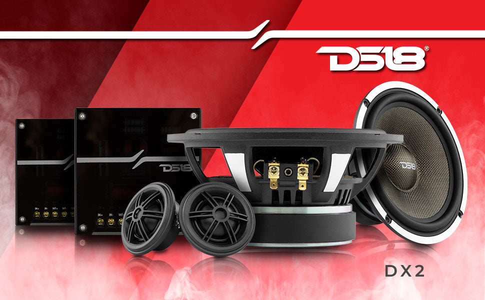 DX 6.5" 2- Way Component Speaker System With Kevlar Cone 230 Watts Rms 4-Ohm - DS18