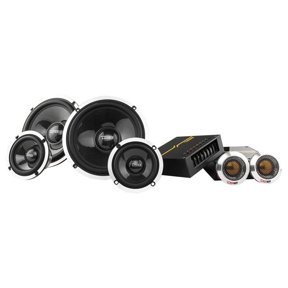 DX 6.5" 3- Way Neodymium Component Speaker System With Carbon Fiber Cone 290 Watts Rms 4-Ohm - DS18