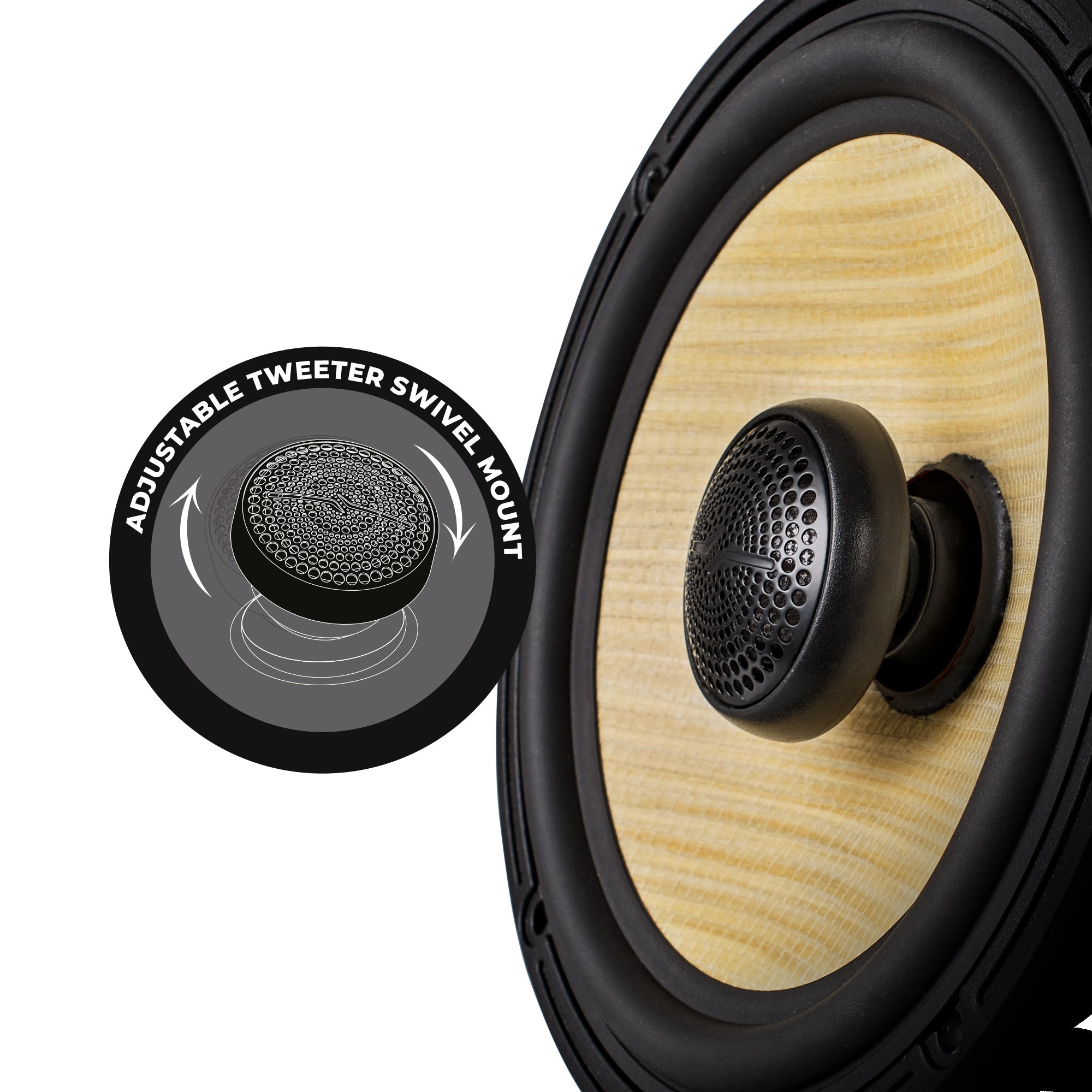 DXQ 6.5" 2-Way Coaxial Speaker with Yellow Straw and Composite Foam Cone | 150W RMS 4-Ohm - DS18