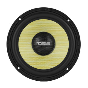 DXQ 6.5" 2-Way Component Speaker Set with Yellow Straw + Composite Foam Cone | 150W RMS 4-Ohm - DS18