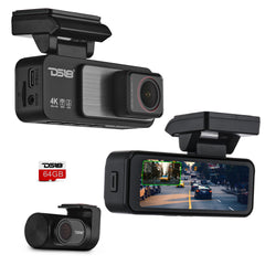 4K Dual Dash Camera with Wi-Fi, GPS, Parking Monitor, and 3.2” IPS Display (Front & Rear Cameras) - DS18