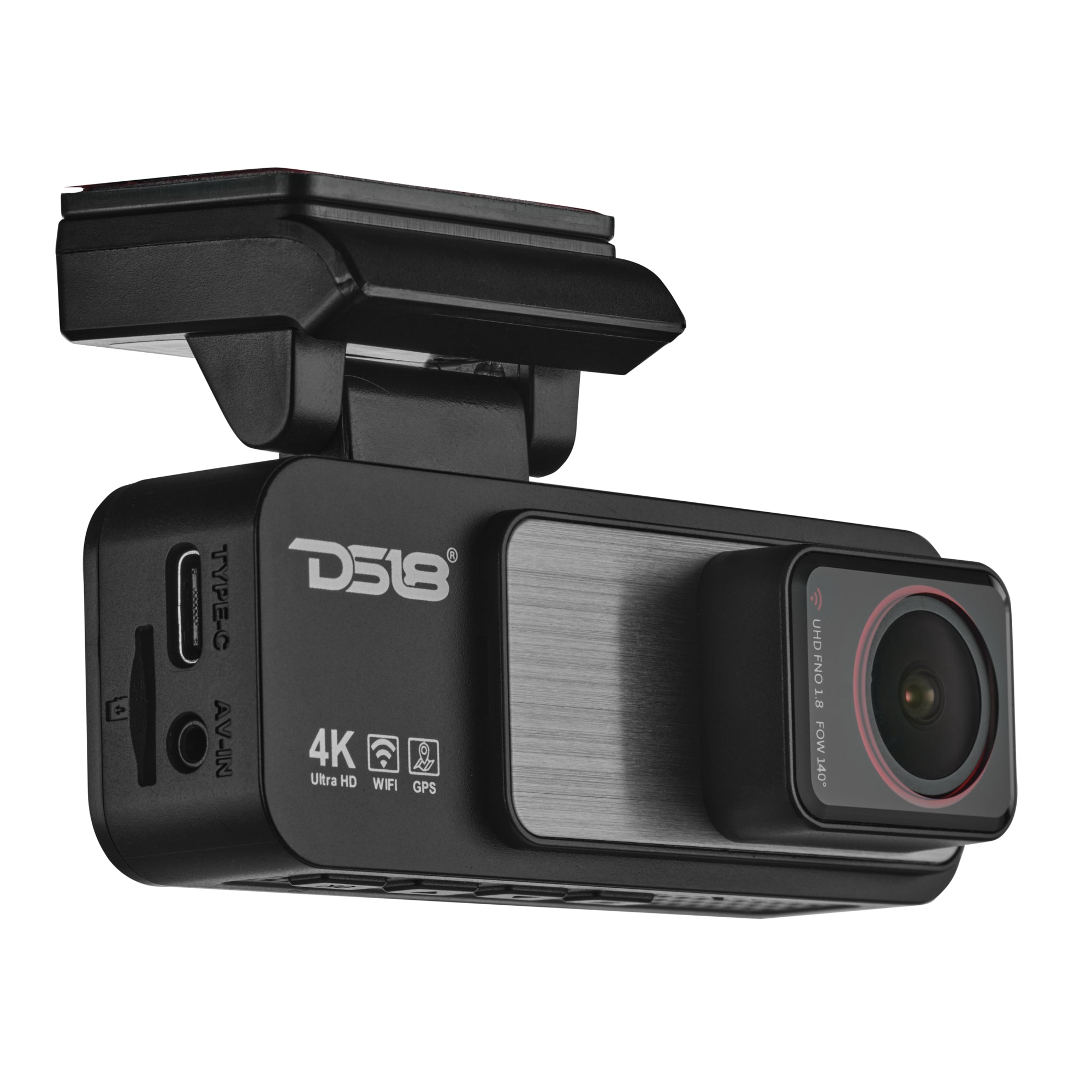 4K Dual Dash Camera with Wi-Fi, GPS, Parking Monitor, and 3.2” IPS Display (Front & Rear Cameras) - DS18