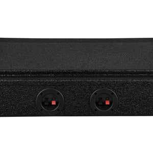 Subwoofer Enclosure for 2009-Up Ford F-150 and 2017-2026 Super Duty F-250/F-350 Crew Cabs, Dual 12" Under Rear Seat Down-Fire