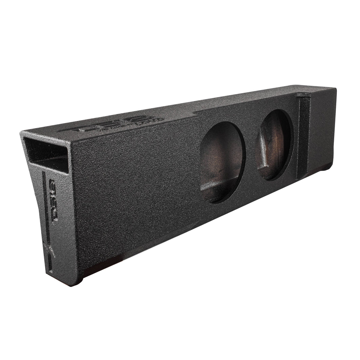Subwoofer Enclosure for 2009-Up Ford F-150 and 2017-2026 Super Duty F-250/F-350 Crew Cabs, Dual 12" Under Rear Seat Down-Fire