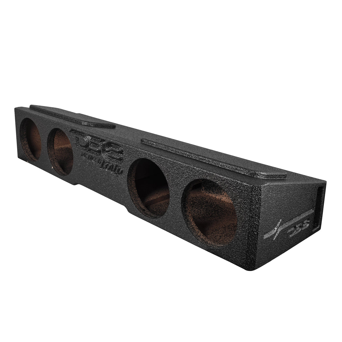 Subwoofer Enclosure for 2007-2026 Chevy/GMC and 2009-2026 Ford F-150/Super Duty Crew Cabs, Quad 8" Under Rear Seat Front-Fire