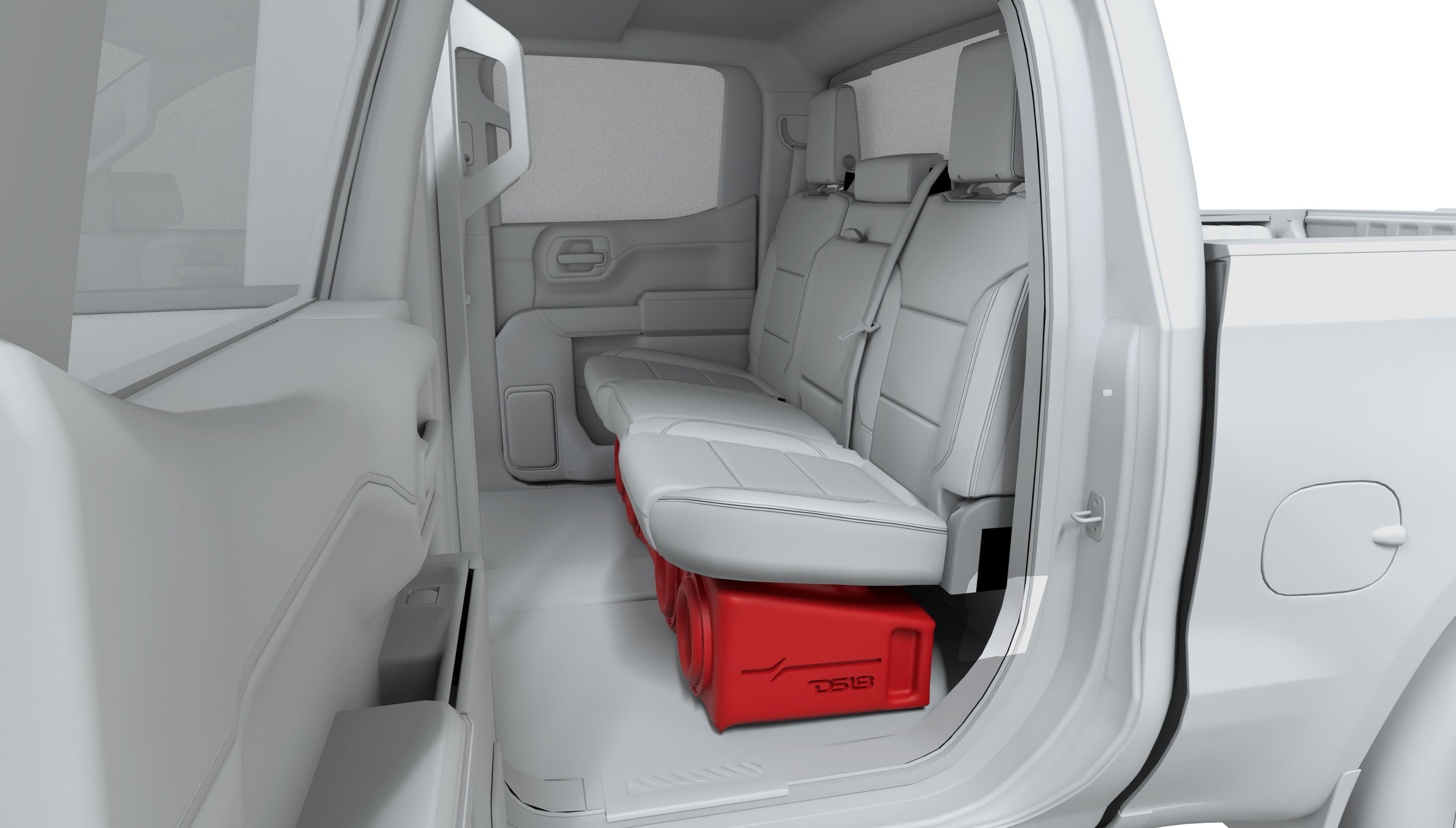 Loaded 4 x 8" Subwoofer Enclosure for Chevy/GMC Crew Cabs (2007-2026) and Ford F-150/Super Duty Crew Cabs (2009-2026) - DS18