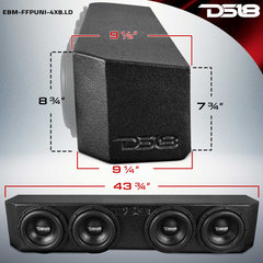 Universal Quadruple 8" Ported Subwoofer Enclosure - DS18