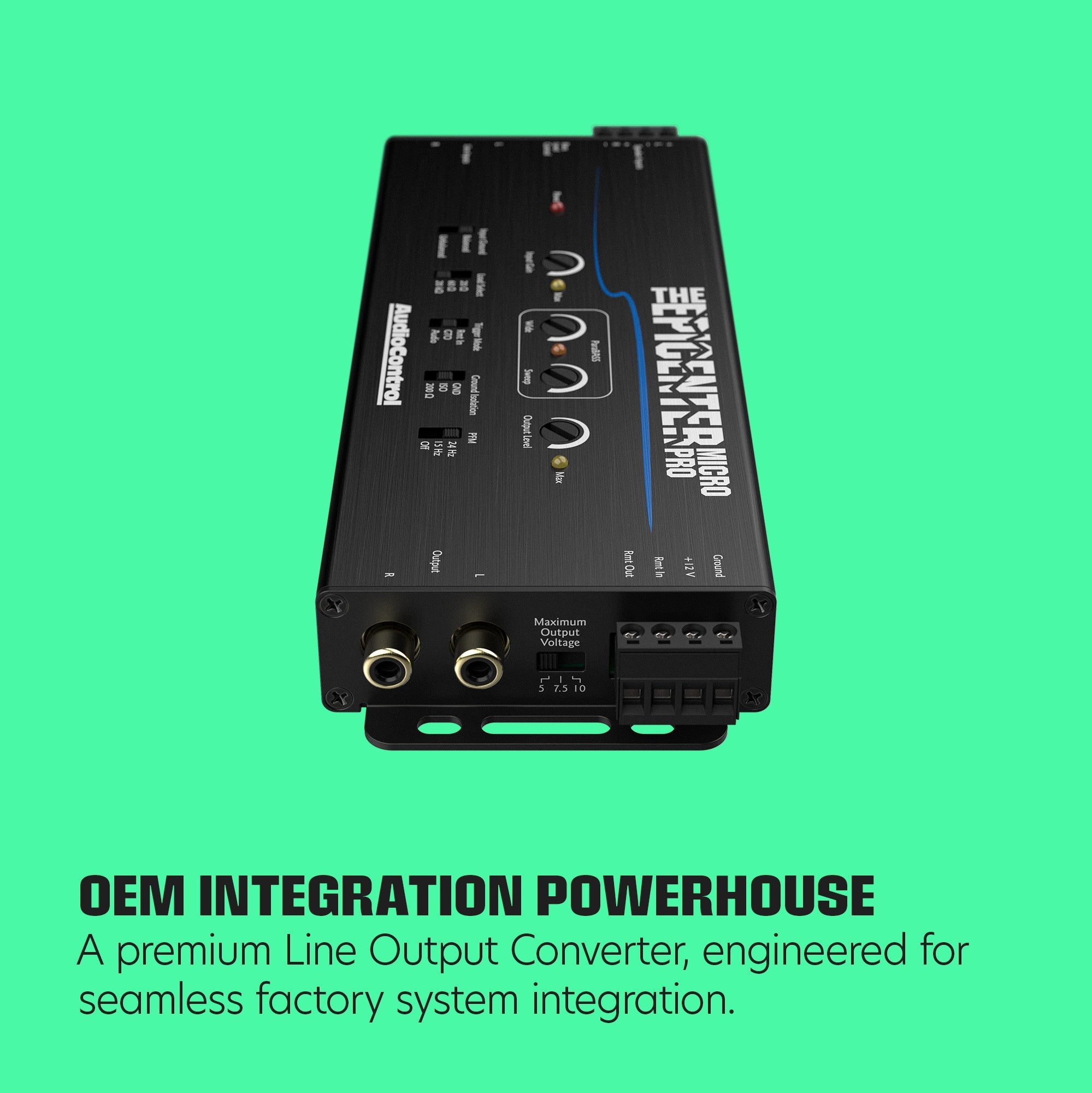The EPICENTER Micro PRO Bass Restoration Processor & Line Output Converter w/ACR-4 Remote