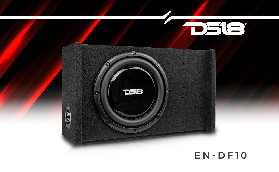 10" Loaded Shallow Down Fire Subwoofer Enclosure 300 Watts Rms - DS18