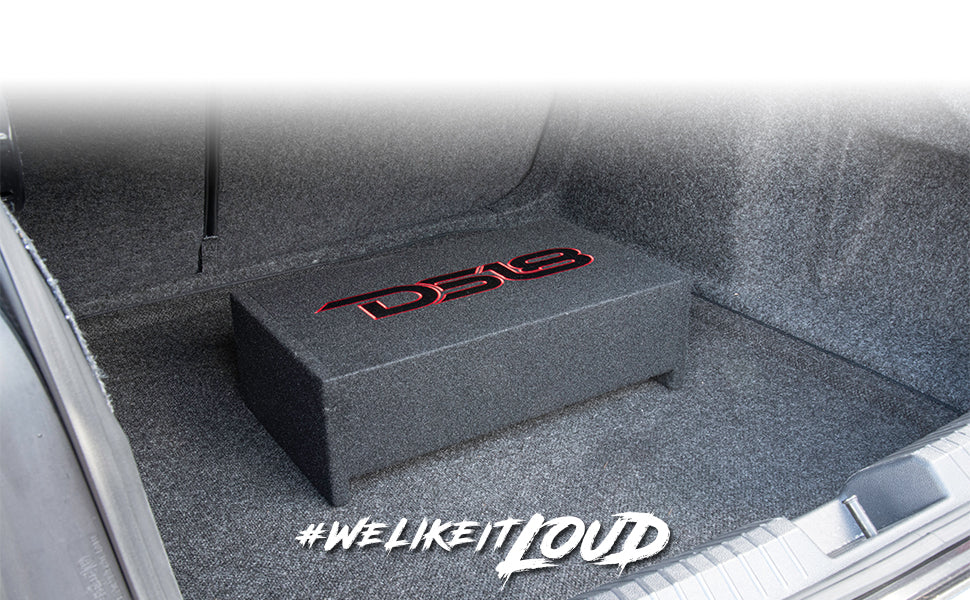 10" Loaded Shallow Down Fire Subwoofer Enclosure 300 Watts Rms - DS18