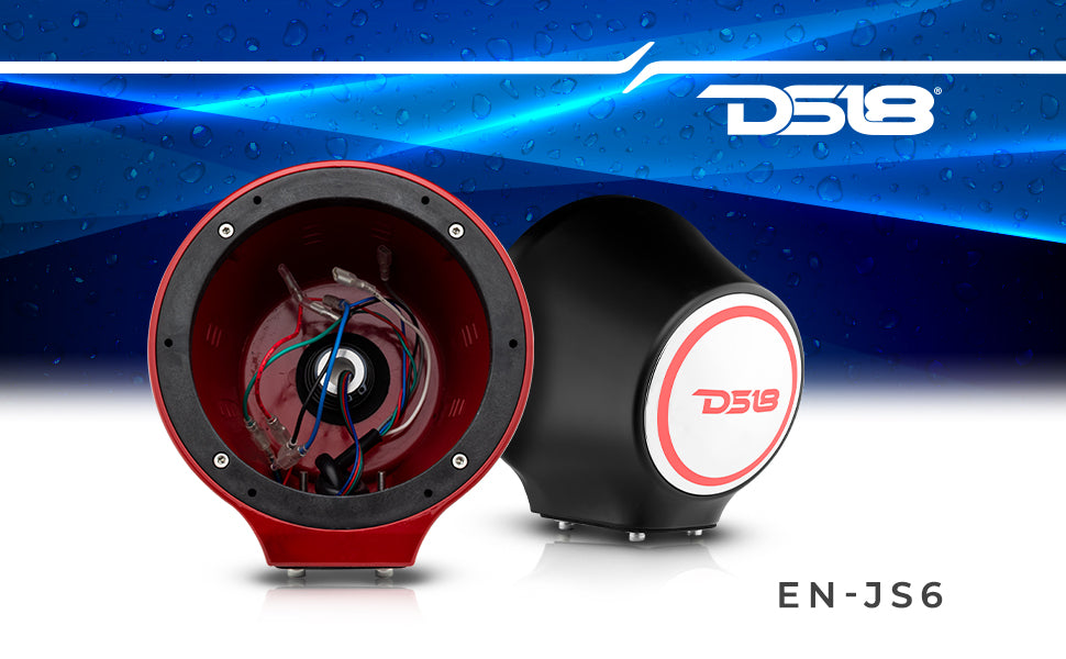 6.5” Universal Flat Mount Kick Panel Speaker Pod – Jet Skis, Jeeps, Motorcycles – RGB LED Lights - DS18