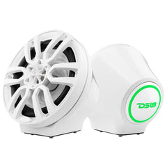 8” Universal Flat Mount Kick Panel Speaker Pod – Jet Skis, Jeeps, Motorcycles – RGB LED Lights - DS18