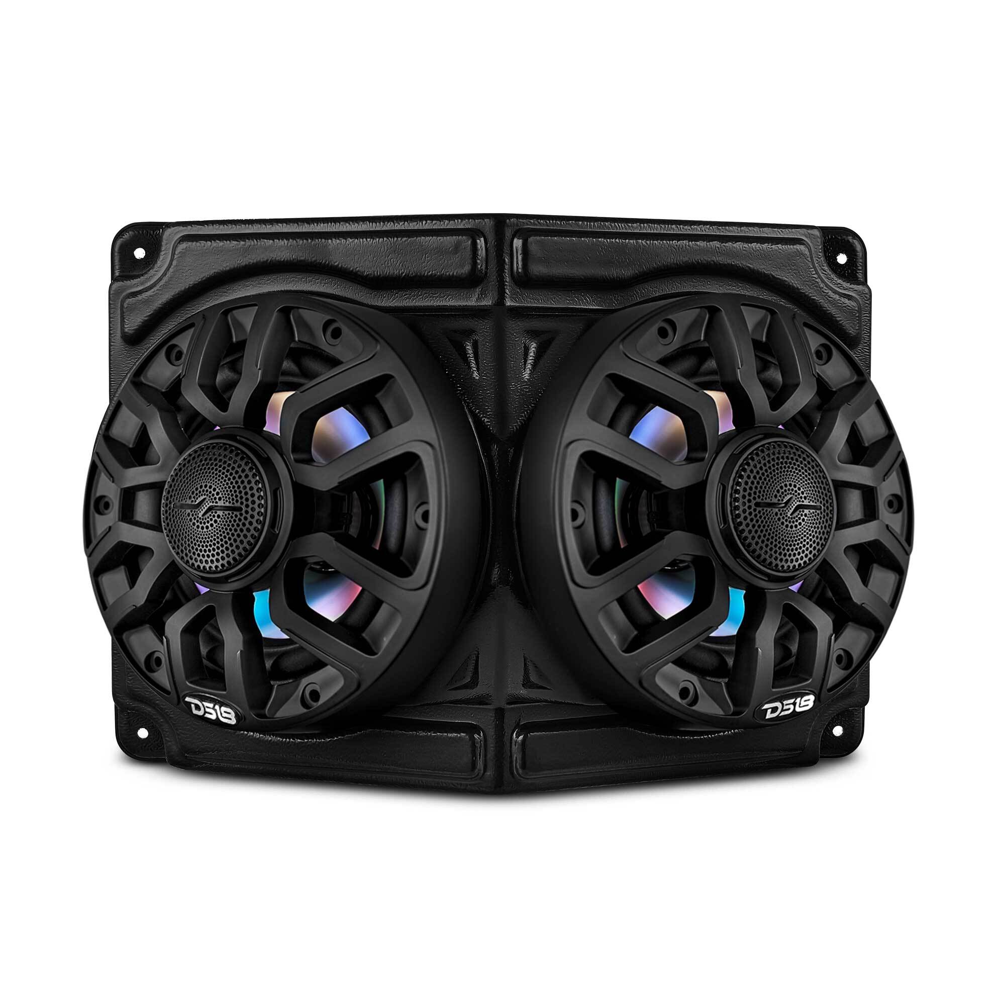 Universal Overhead Flat Mount Pod For Two 6.5” Speakers - Great for ATVs, UTVs, Golf Carts, Boats and more - DS18