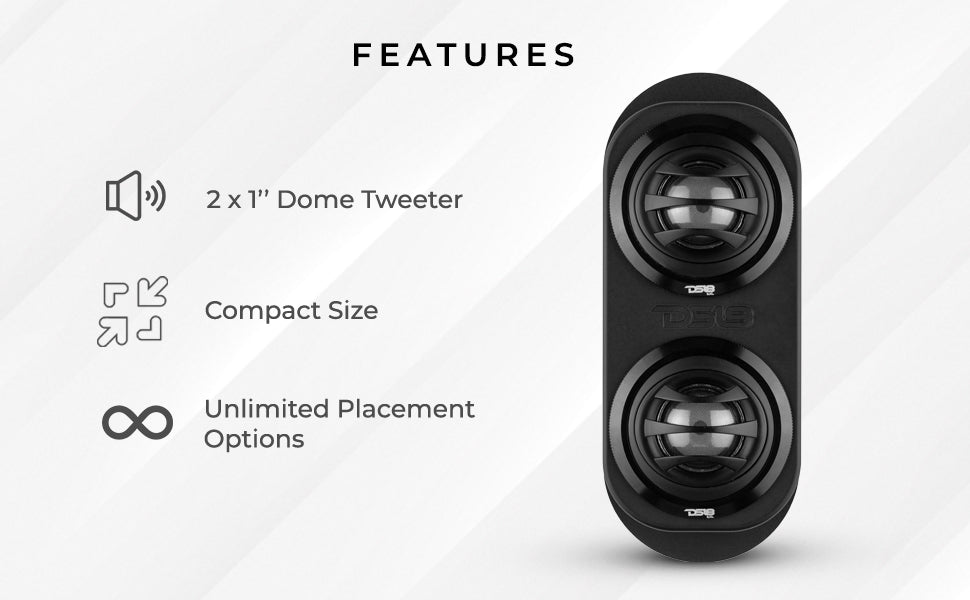 High Density Universal A Pillar Pod 2 X 2.5" Tweeters - DS18