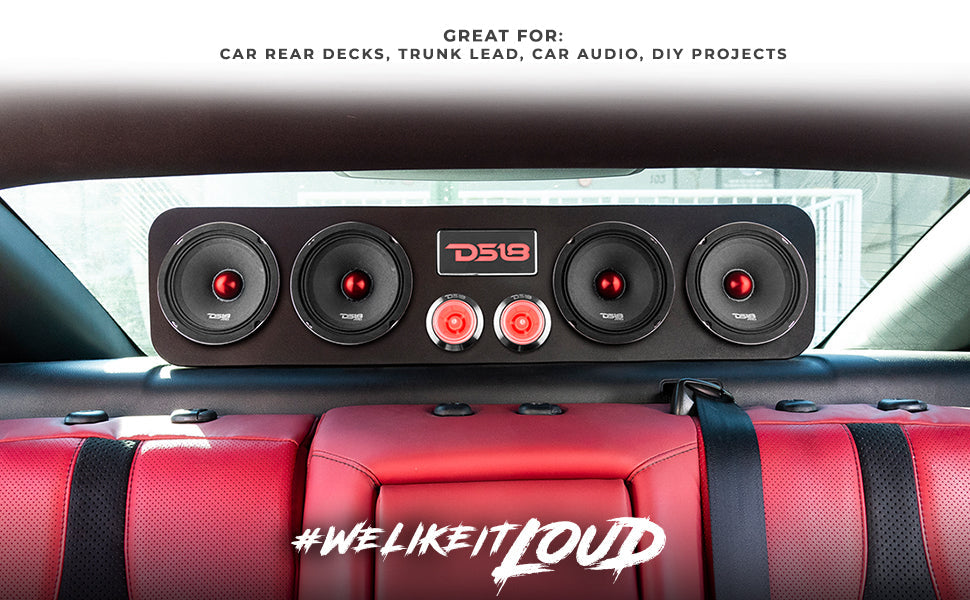 28" High Density ABS Universal Enclosure 4 x 5.25" and 2 x 2.3" Tweeters (Speakers Not Included) - DS18