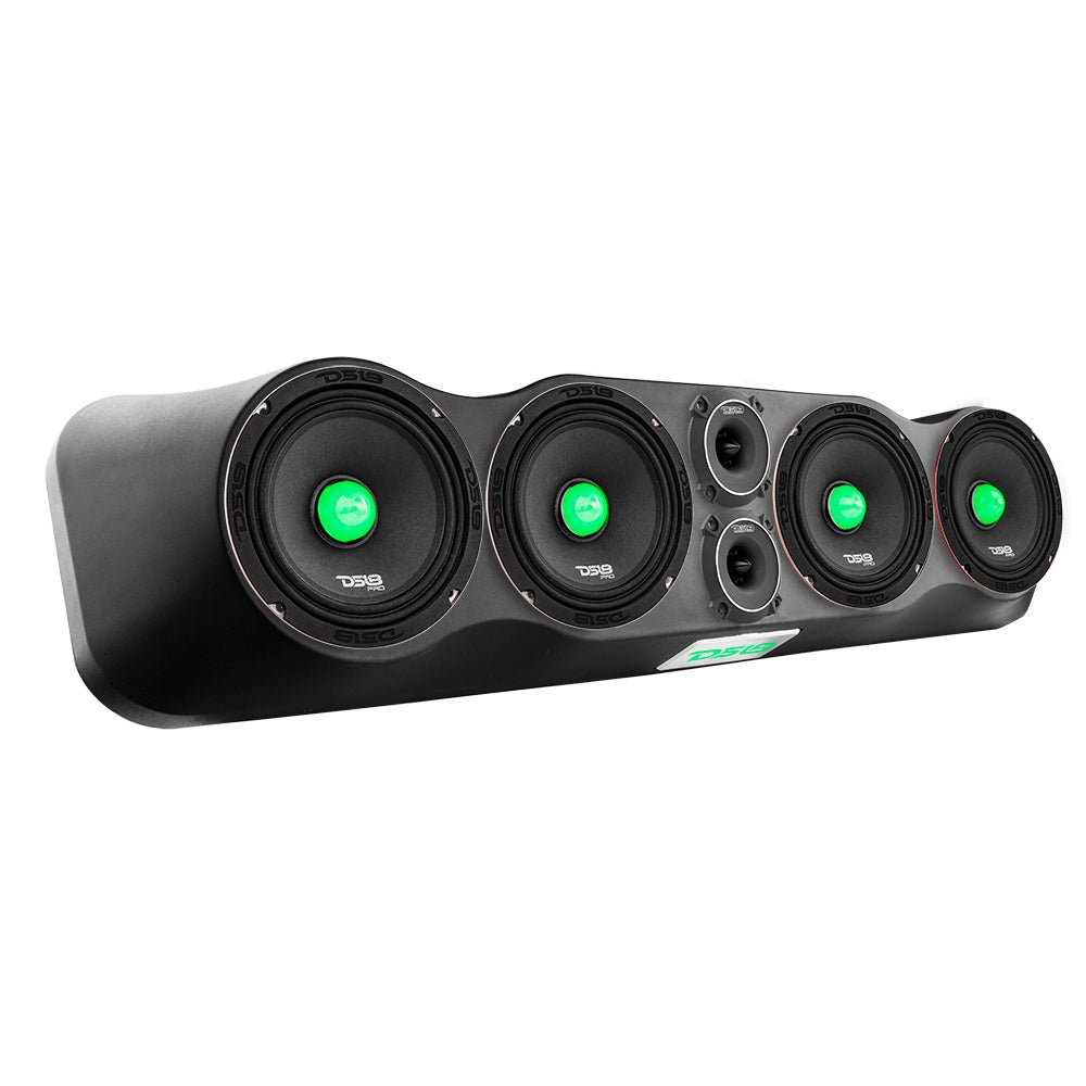 35" High Density ABS Universal Speakers Enclosure 4 X 6.5" and 2 x 3" Tweeters - Multi-Application Design for Cars, Trucks