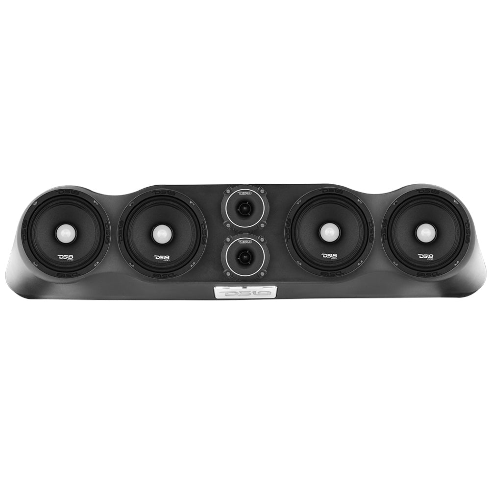 35" High Density ABS Universal Speakers Enclosure 4 X 6.5" and 2 x 3" Tweeters - Multi-Application Design for Cars, Trucks