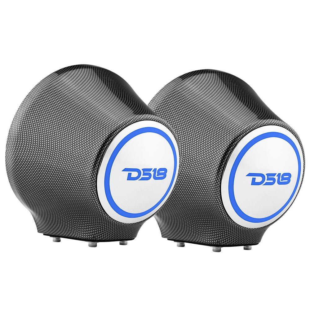 6.5” Universal Flat Mount Kick Panel Speaker Pod – Jet Skis, Jeeps, Motorcycles – RGB LED Lights - DS18