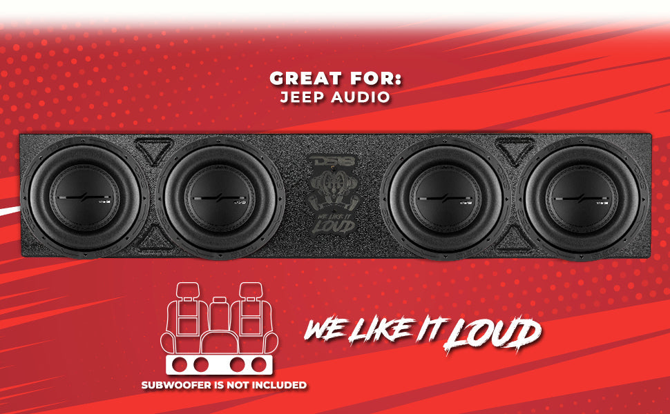 Jeep Gladiator JT Underseat Subwoofer Enclosure 4 x 8" - DS18