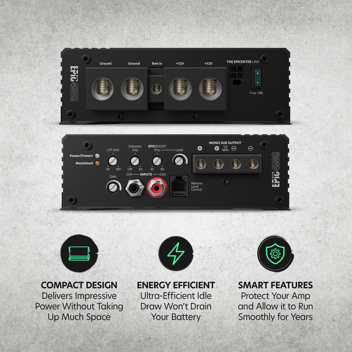 EPIC4000 Monoblock Competition Amplifier, 4000W RMS