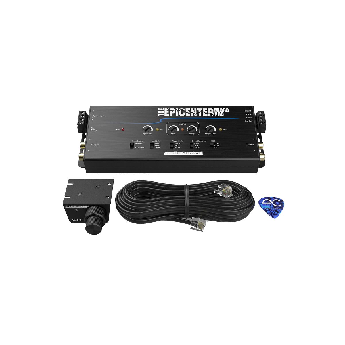 The EPICENTER Micro PRO Bass Restoration Processor & Line Output Converter w/ACR-4 Remote