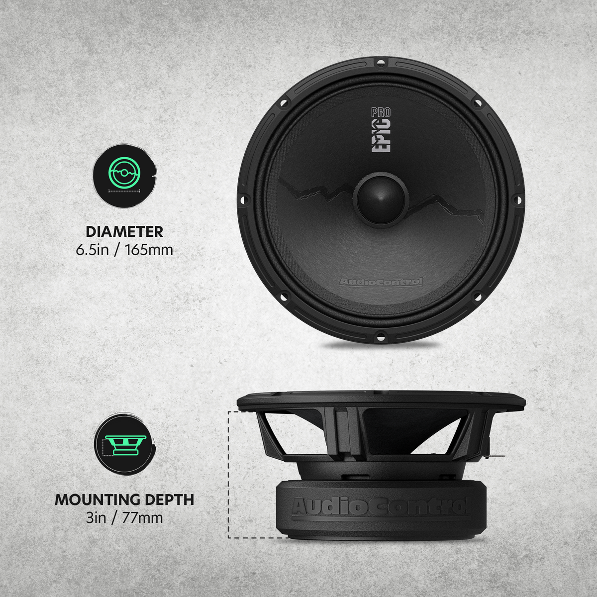 EPICPRO6X 6.5" Midrange Speakers, 200W RMS, 4 Ohms (Pair)