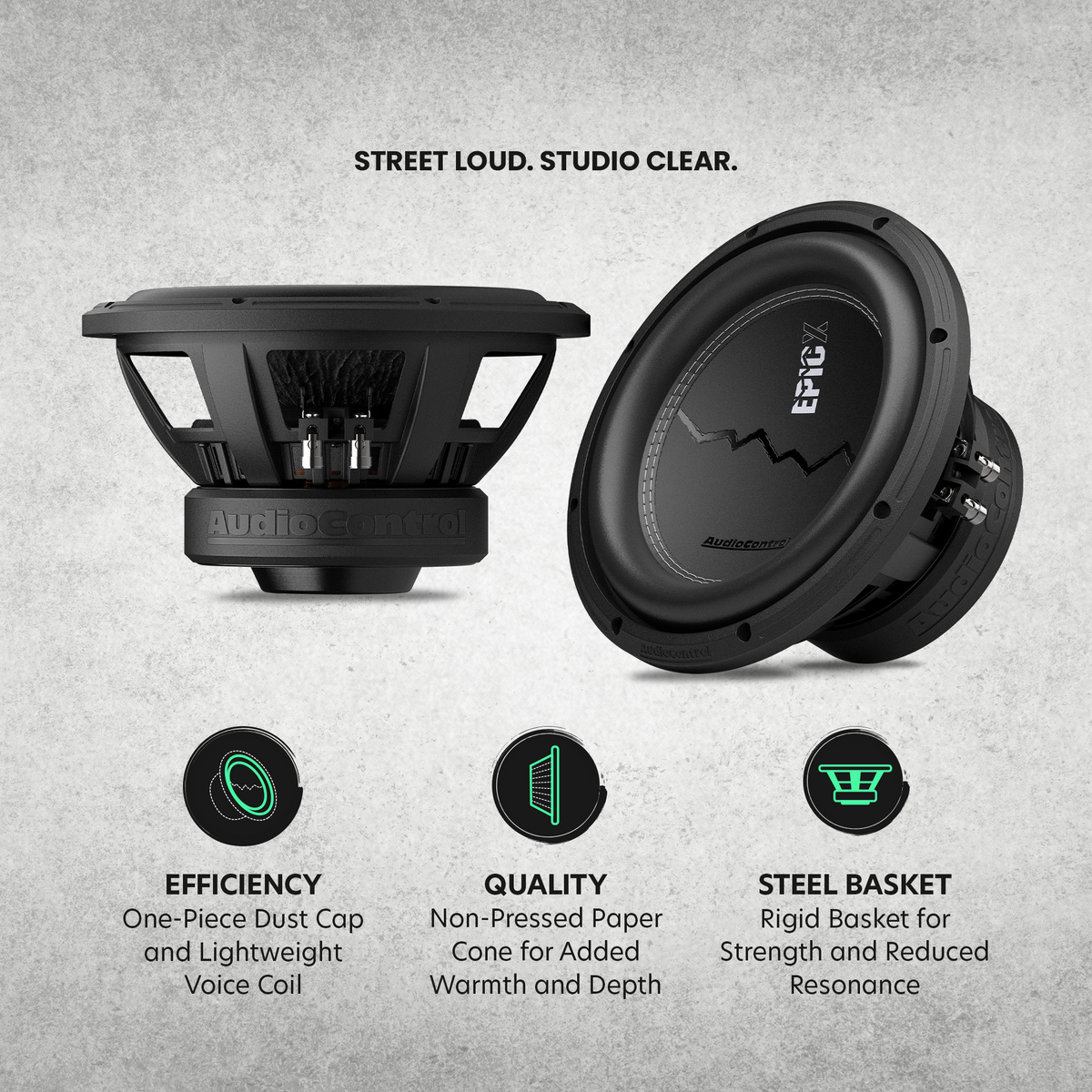 EPICX Series 10" Dual Voice Coil Subwoofer, 500W RMS, Dual 2/4 Ohms