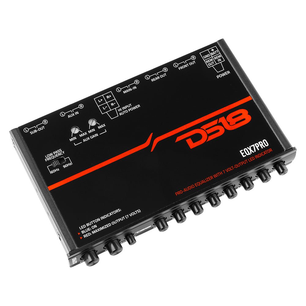 High Volt 7-Band Equalizer with High Level Input, Auto Turn On And High Volt LED Indicator - DS18
