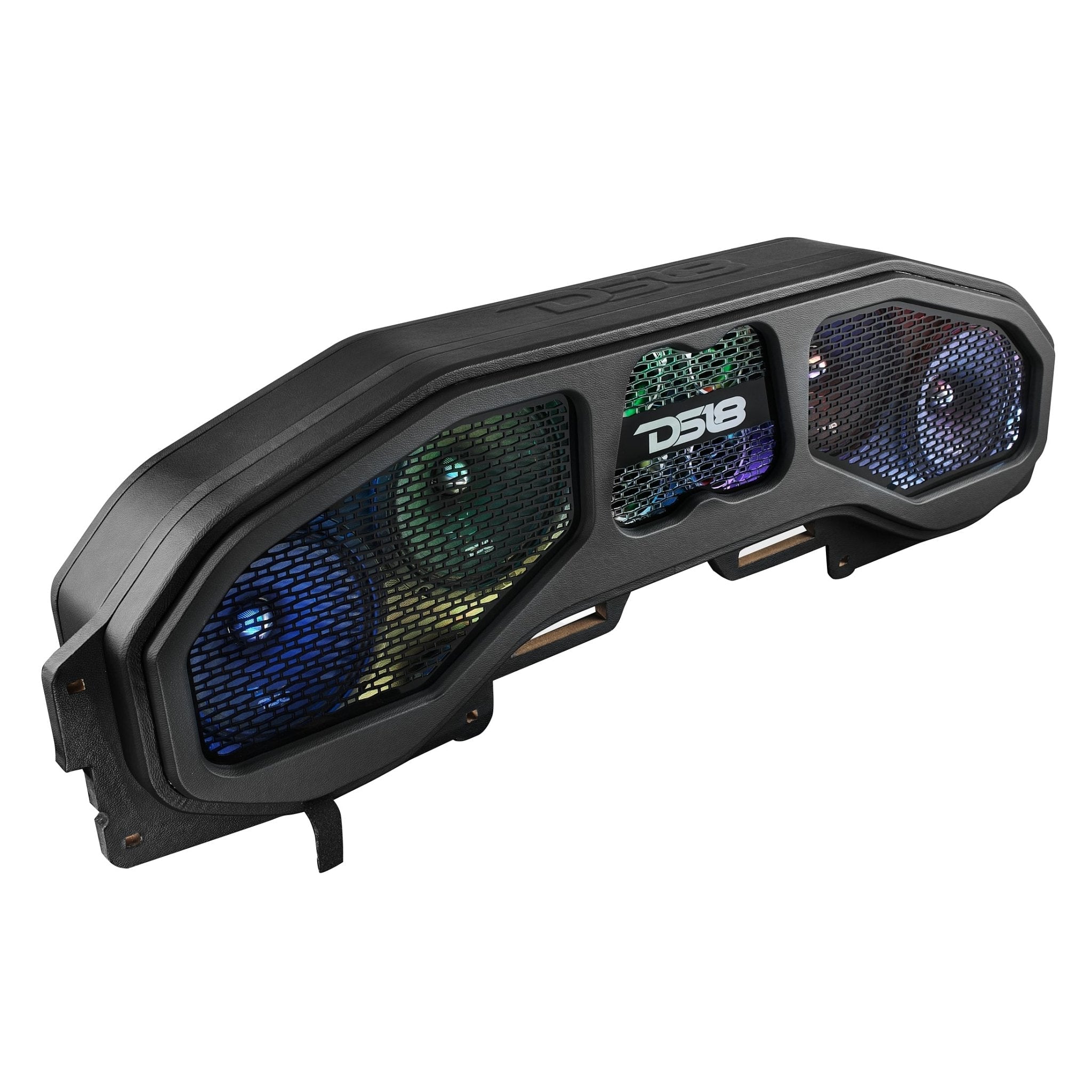 Jeep JL, JT Overhead Sound Bar Package With Vinyl Finish and Dream LED Lights 4 x 8" and 4 Tweeters (MADE IN USA) - DS18