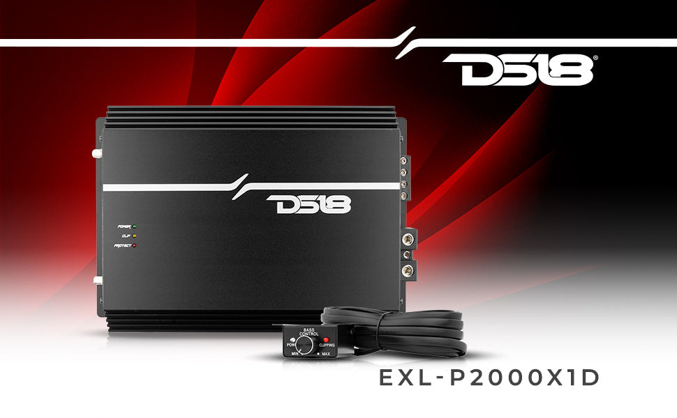 EXL 1-Channel Class D Amplifier 2000 Watts Rms @ 1-Ohm Made In Korea - DS18