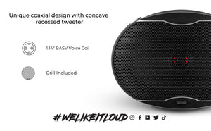 EXL 6x9" 2-Way Coaxial Speaker with Fiber Glass Cone | 160W RMS 3-Ohm - DS18