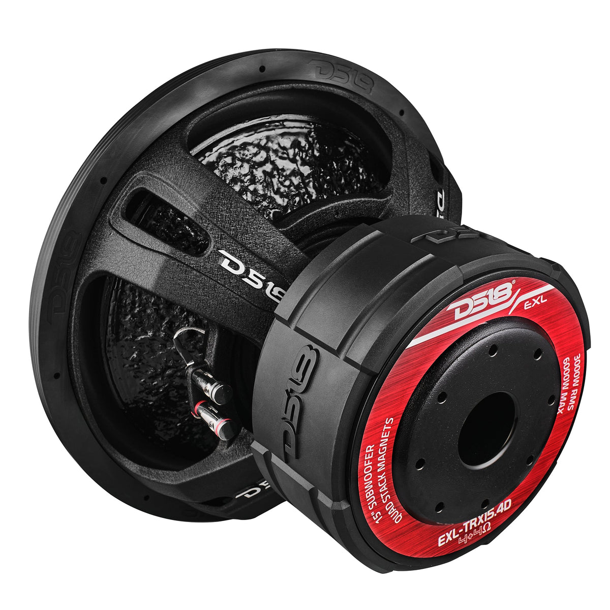 EXL 15” Subwoofer Quad Stack with Reinforced Cone 3000 Watts RMS 4” Dvc 4-Ohm - DS18