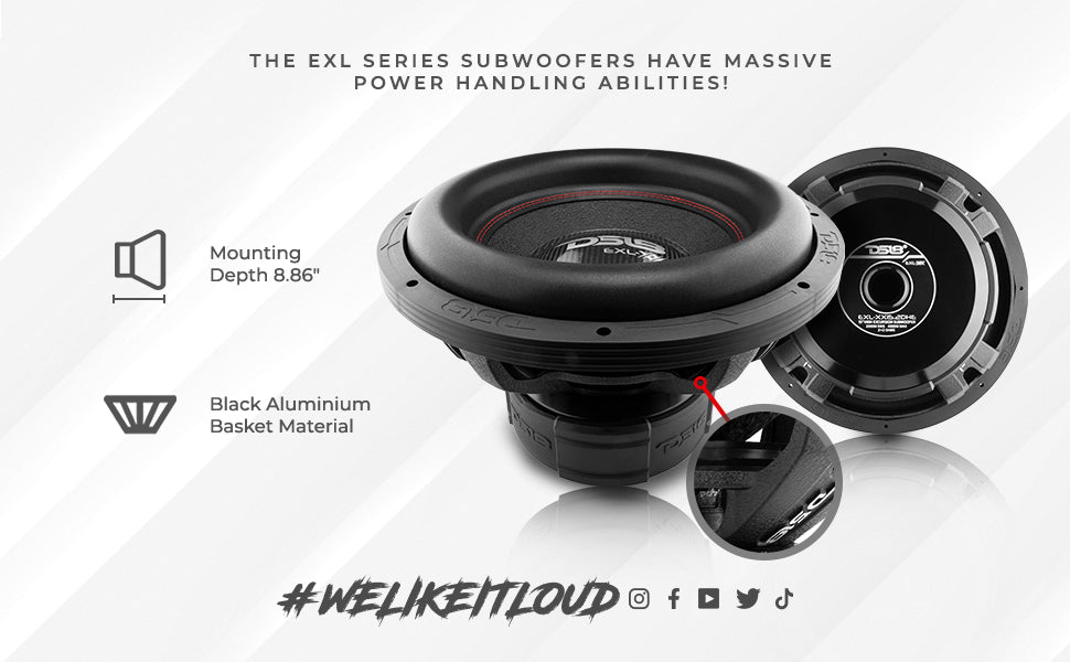 EXL XX 15" High Excursion Subwoofer 2000 Watts Rms DVC 2-Ohm - DS18