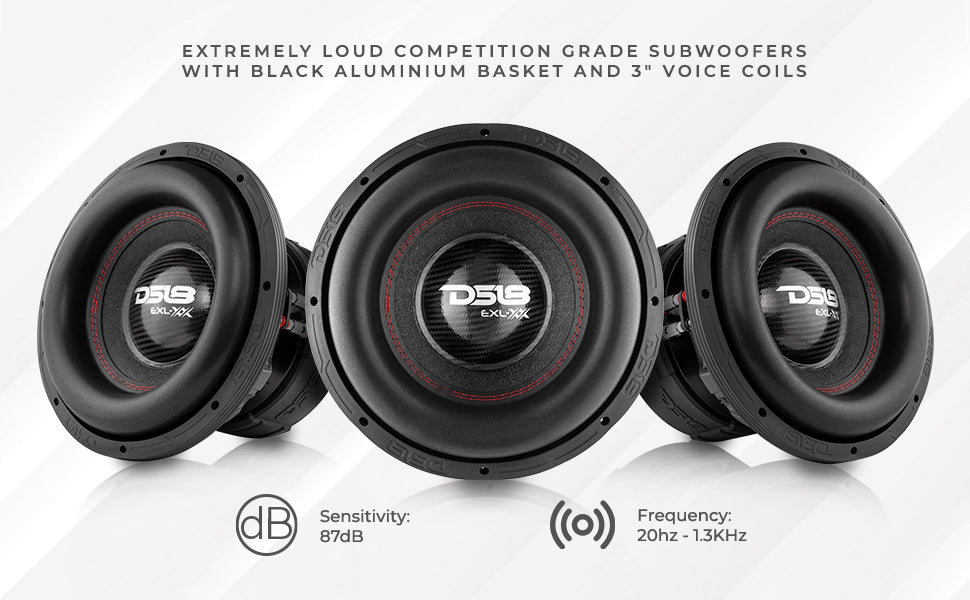 EXL XX 12" High Excursion Subwoofer 2000 Watts Rms DVC 4-Ohm - DS18