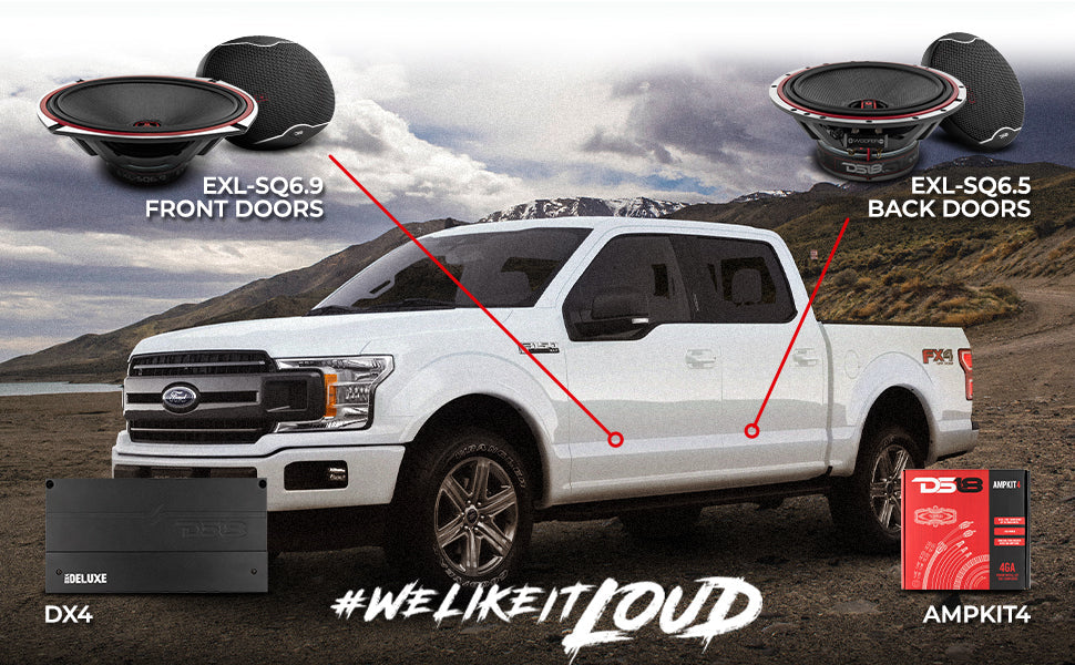DS18 2015-2020 Ford F-150 Crew Cab Best Upgrade/Replacement Package 3000 Watts - DS18