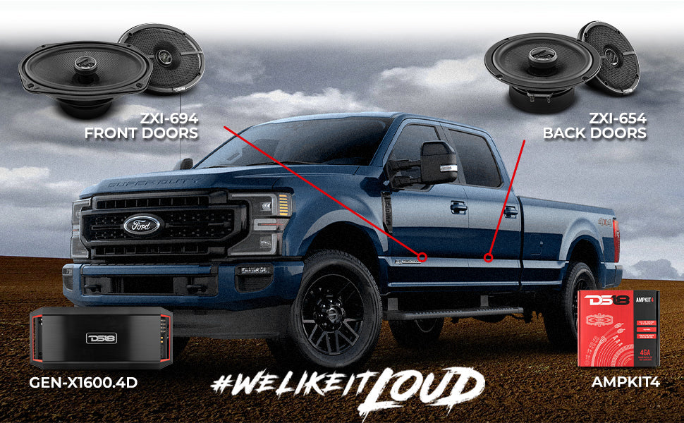 2015-2020 Ford F-350 Crew and Super Cab Better Upgrade/Replacement Package 1600 Watts - DS18