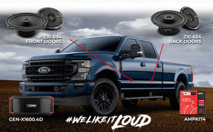 2015-2020 Ford F-350 Crew and Super Cab Better Upgrade/Replacement Package 1600 Watts - DS18