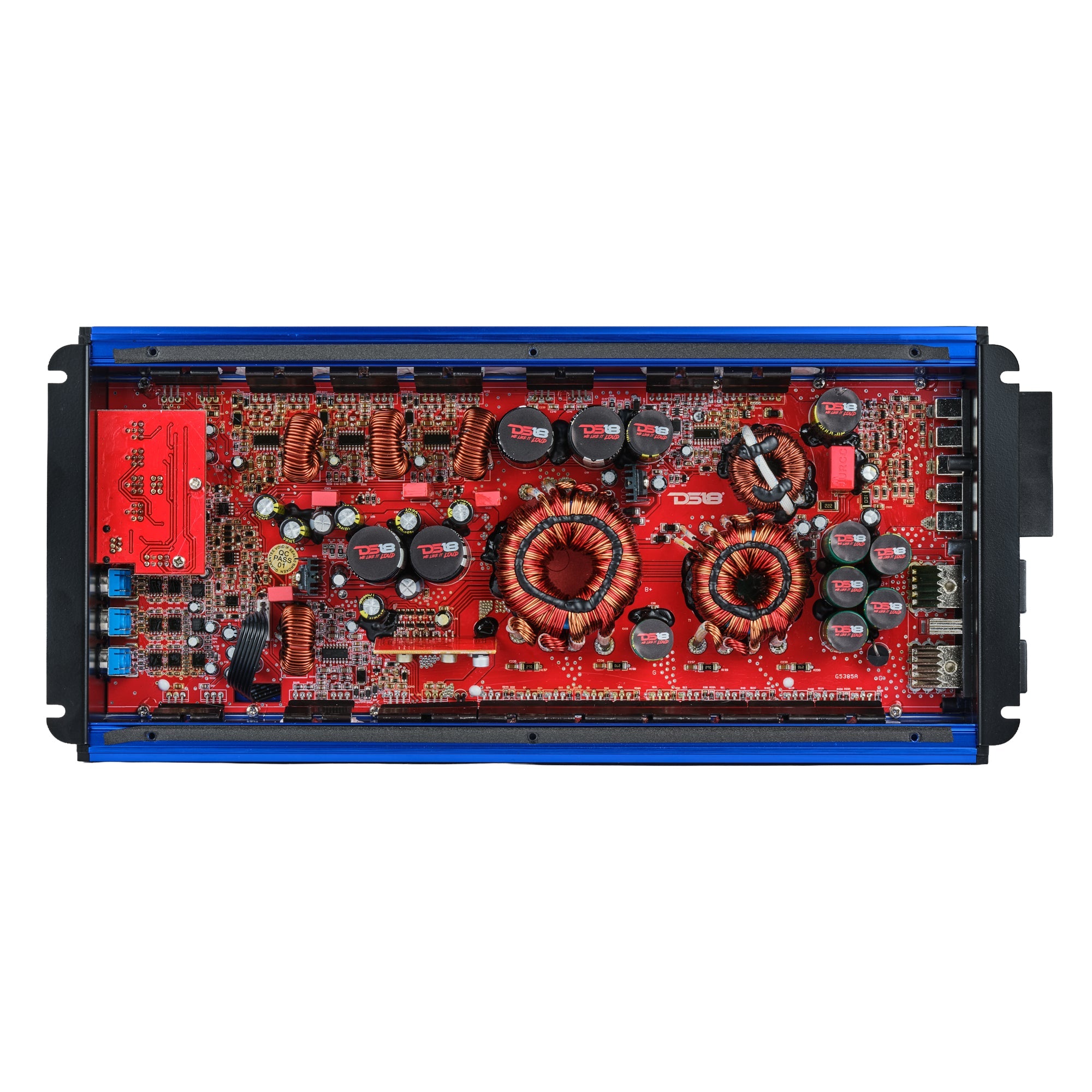 FRP Compact Full-Range Class D 5-Channel Amplifier – 250W x 4 + 1,200W Subwoofer Output - DS18