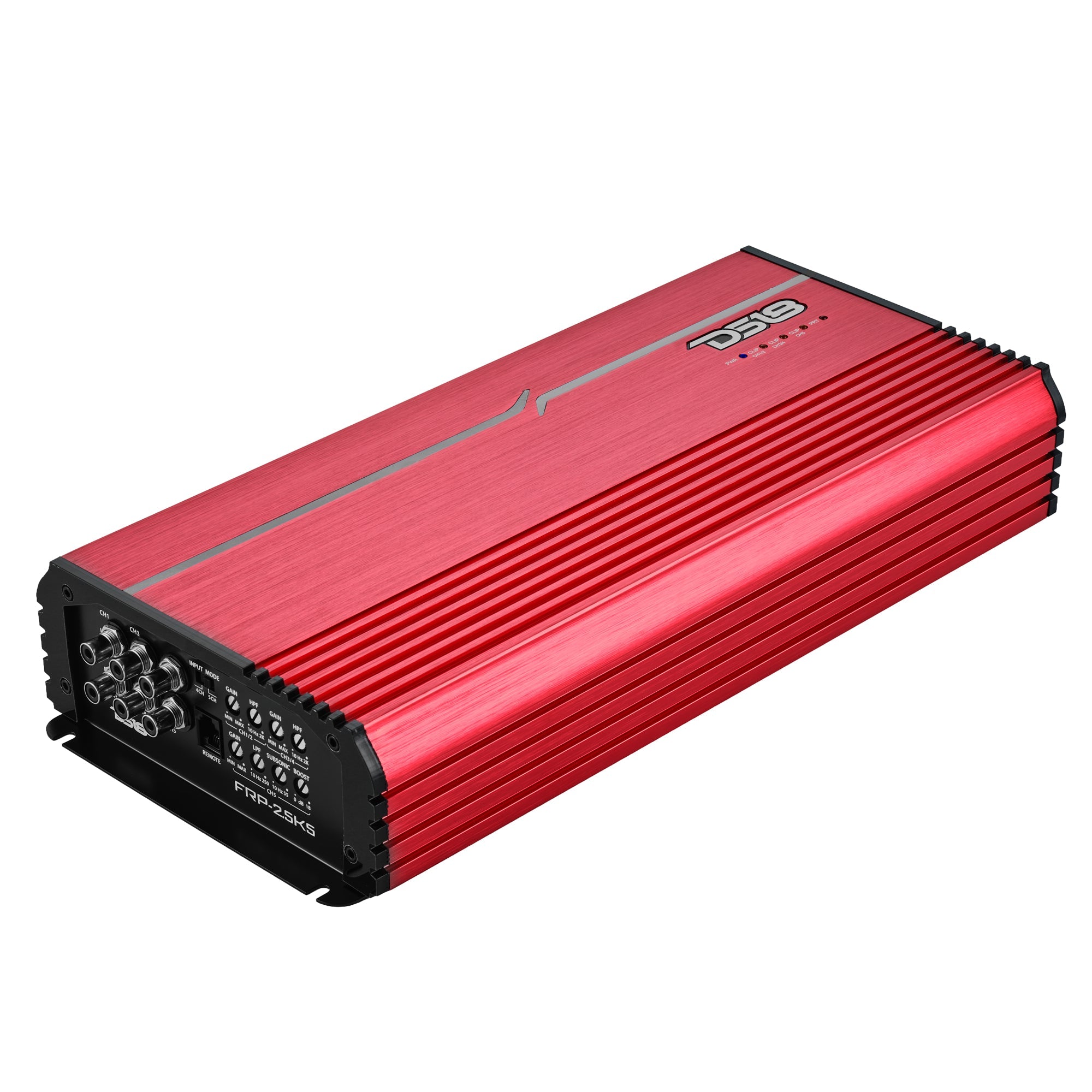 FRP Compact Full-Range Class D 5-Channel Amplifier – 250W x 4 + 1,200W Subwoofer Output - DS18