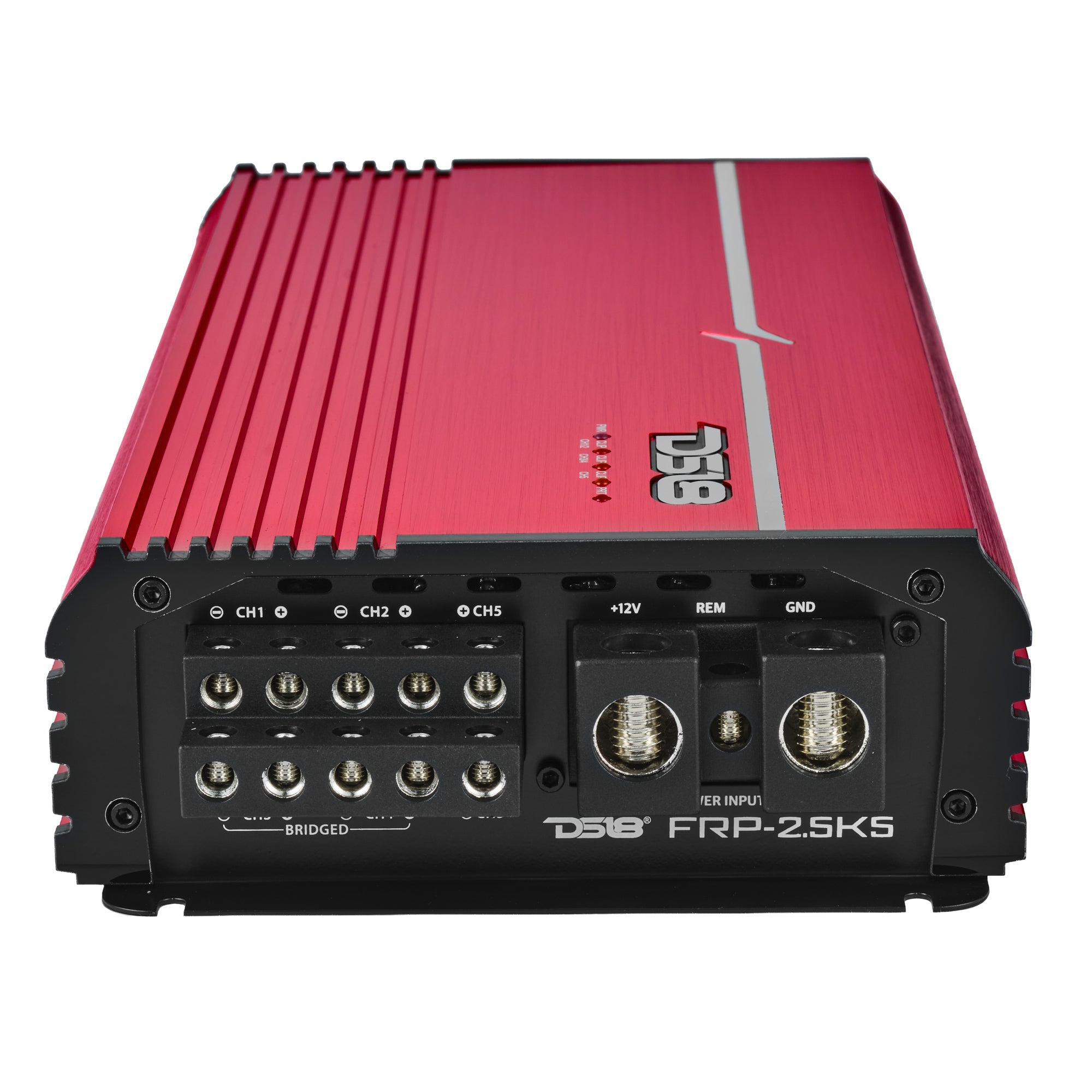 FRP Compact Full-Range Class D 5-Channel Amplifier – 250W x 4 + 1,200W Subwoofer Output - DS18